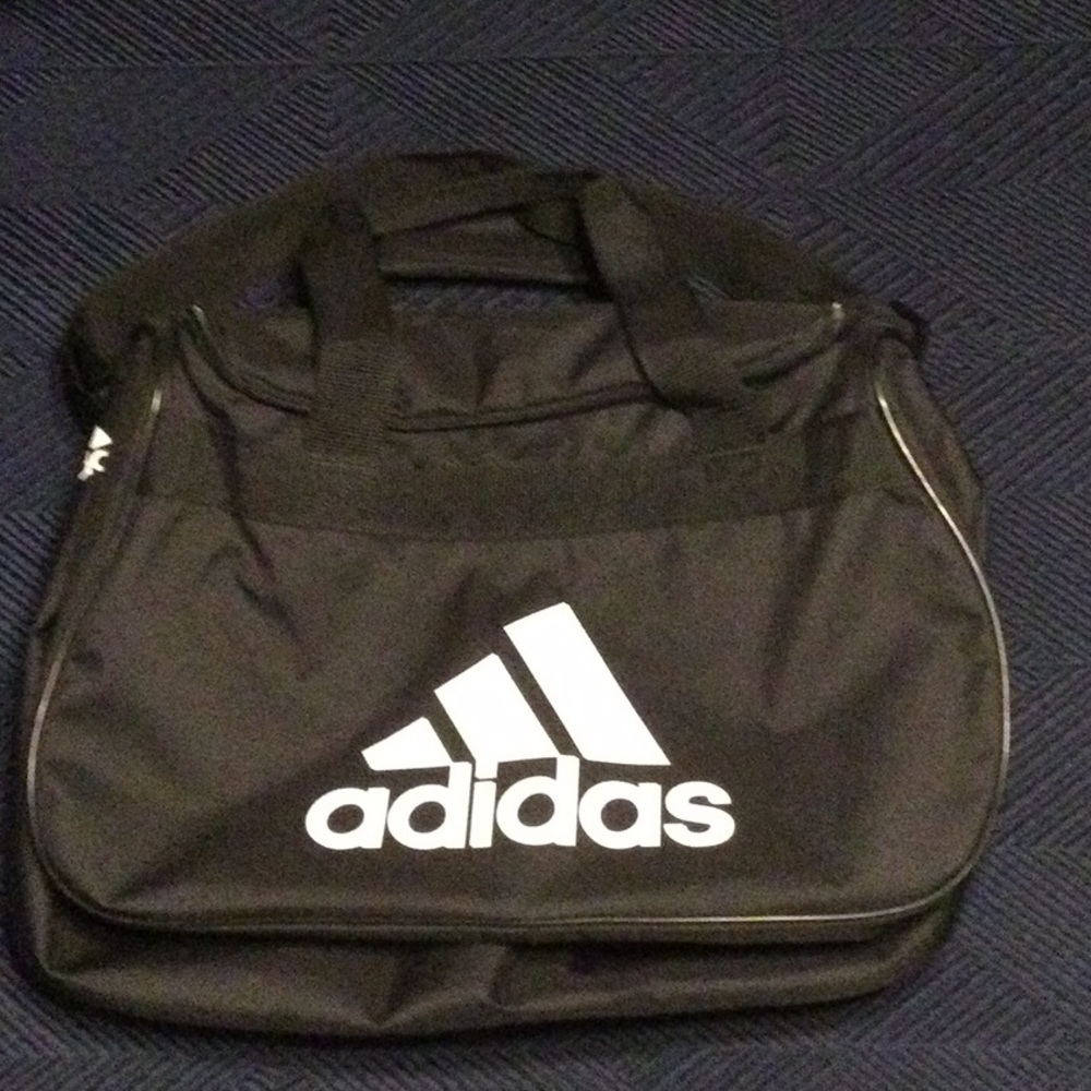 Adidas black canvas duffel bag